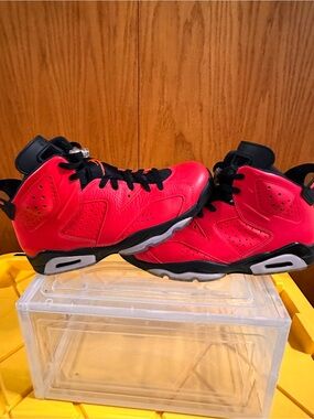 Jordan Air Jordan 6 Infrared red (toro) 384664-023 Men's Mid Top Sneakers 2014